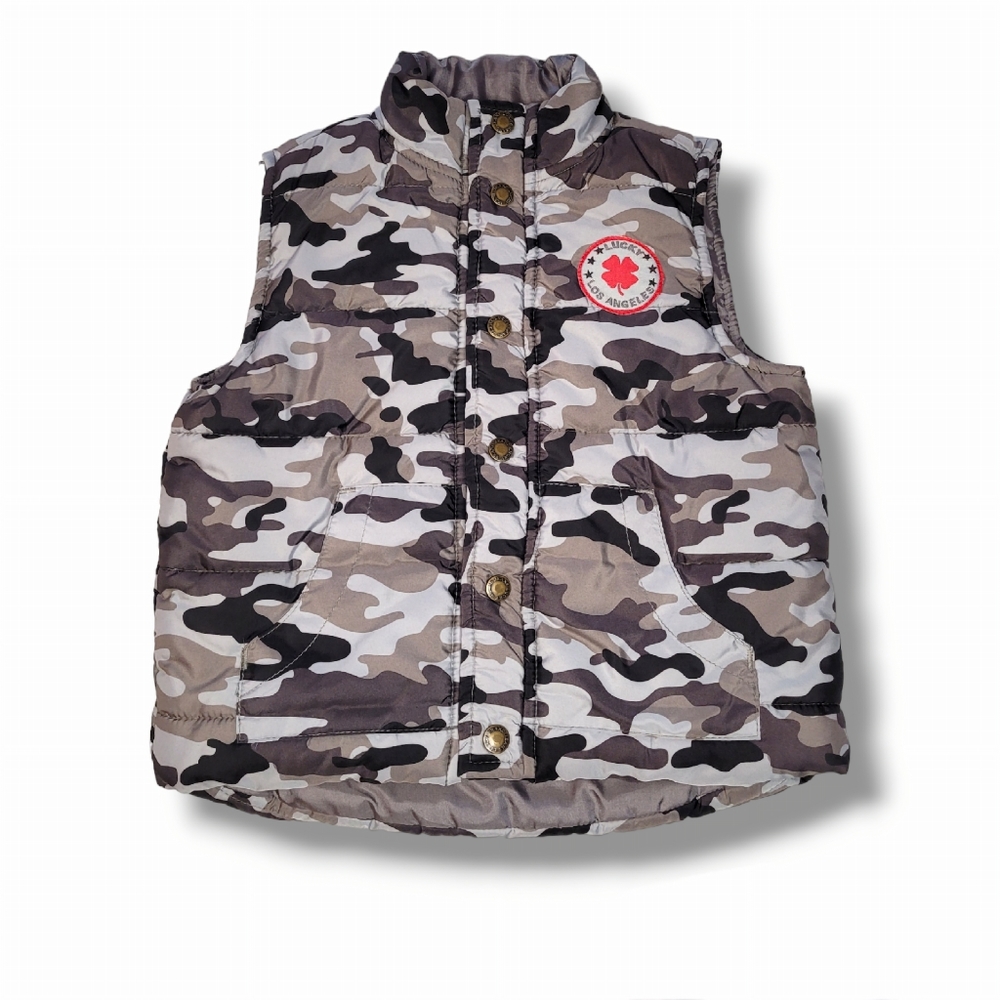Lucky Brand Los Angeles Camo Puffer Vest 2T